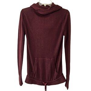 Lululemon Sweet Savasana Pullover Hooded Sweater Heathered Bordeaux Size 4